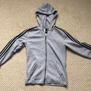 Grey adidas zip up hoodie
